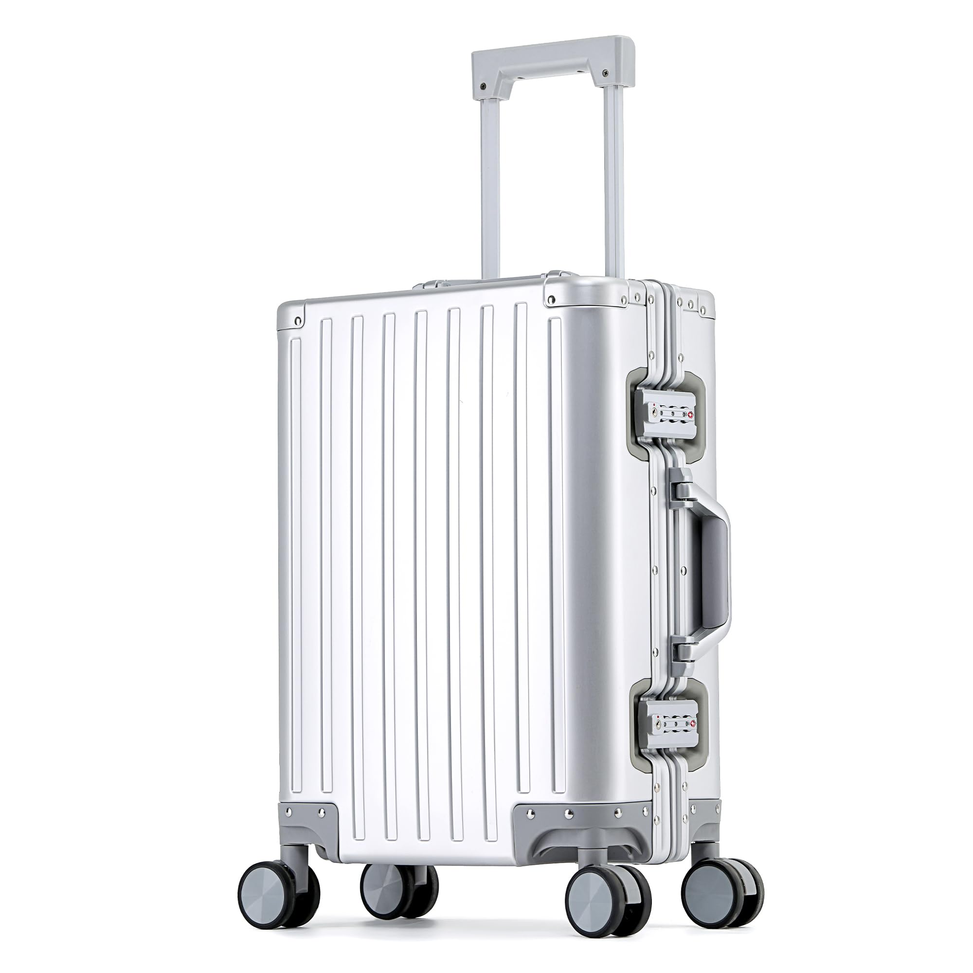 YYW All aluminum-magnesium Carry-On Luggage 20 Inch,Airline Approved Lightweight Suitcase with TSA Lock and Silent Wheels,Suitable for business travel