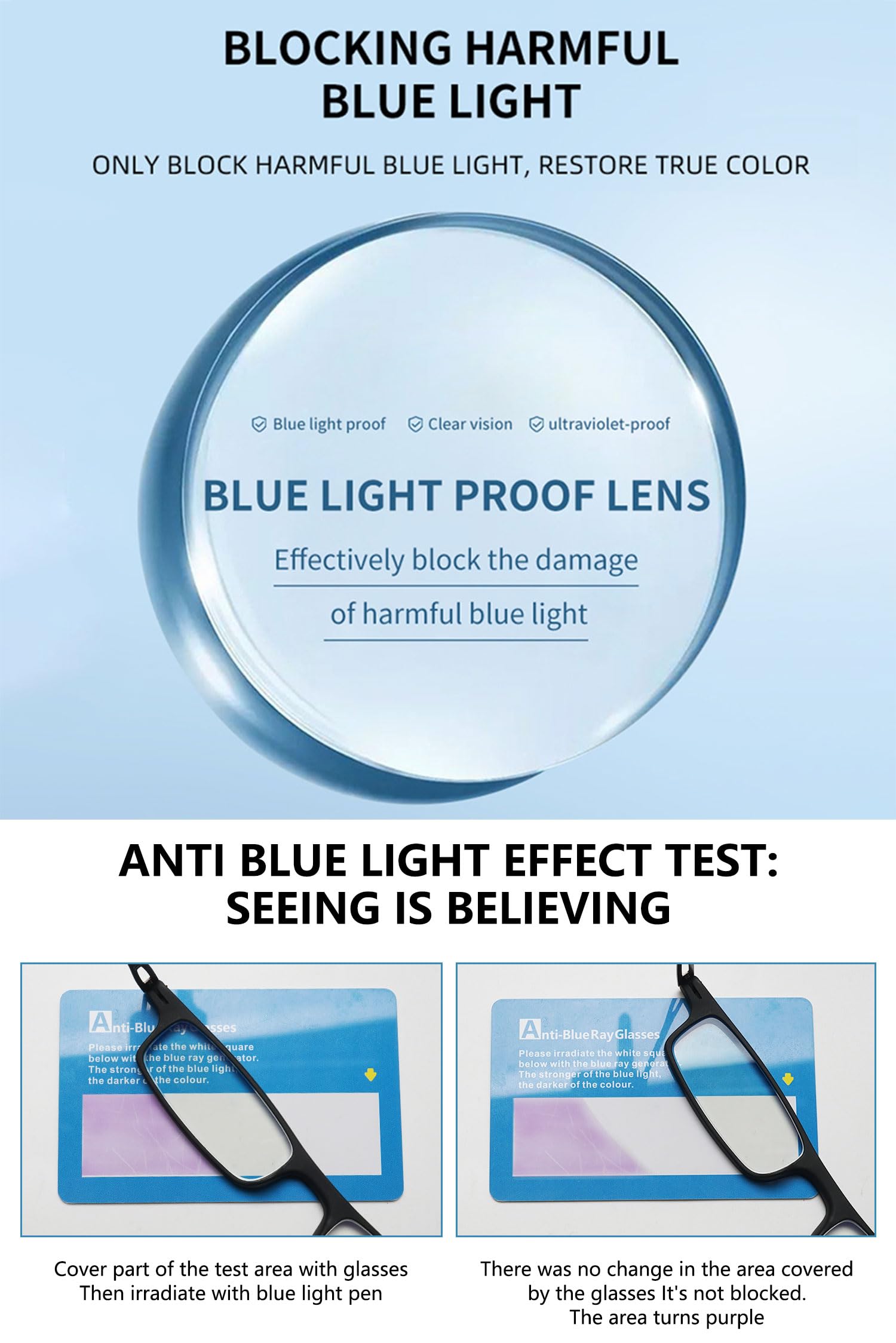 VEVESMUNDO Metallo Occhiali da Lettura Anti Luce Blu Tascabili Leggeri Occhiali da Vista con Custodia