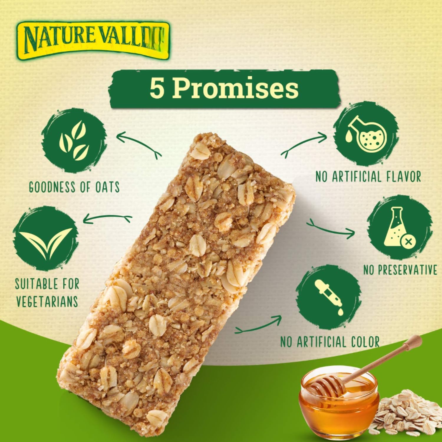 Nature Valleys Crunchy Oats & Honey Cereal Bars, 10 x 42g (Imported) - Image 7 thumbnail