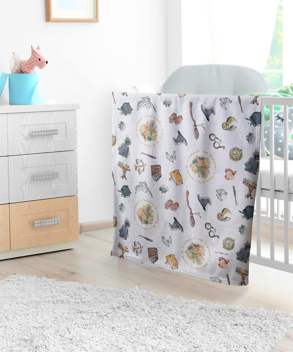 Harry Potter Lightweight Baby Blanket, 30"X40", Whimsical Icons Unisex for Infants Girls & Boys - Image 5
