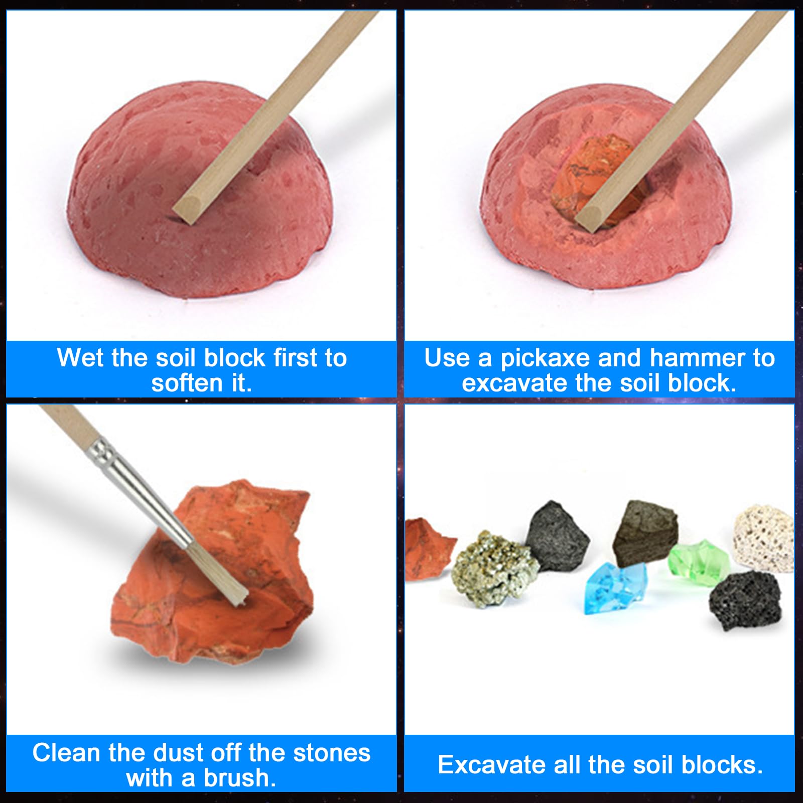 Test Du Kit D'excavation De Pierres Précieuses : Aventure Minérale Pour Enfants