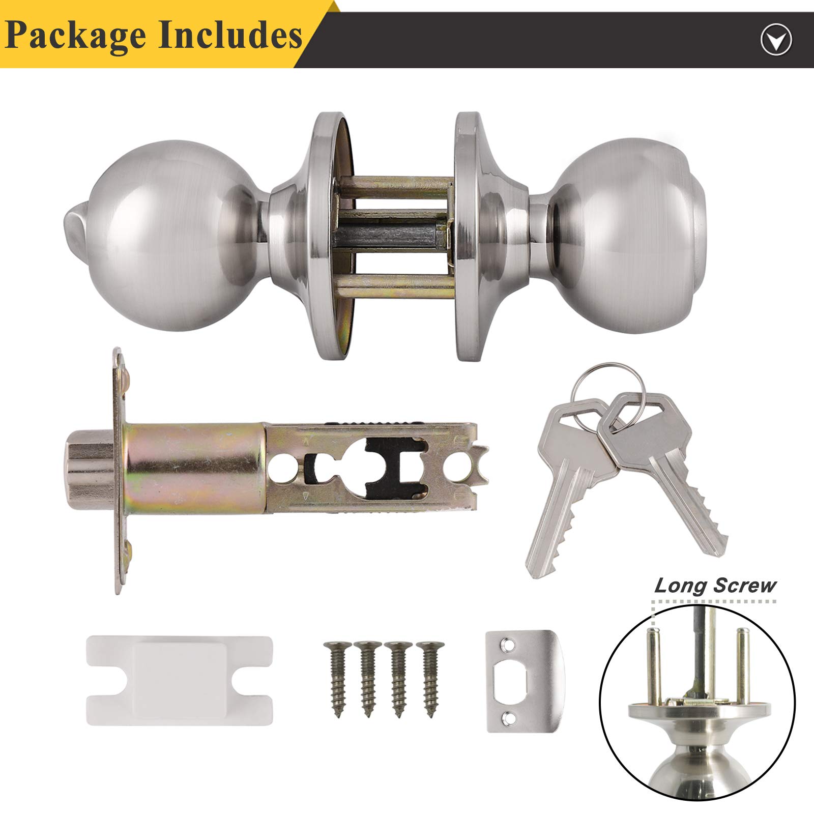 Probrico Keyed Alike Door Knobs - 10 Pack -7