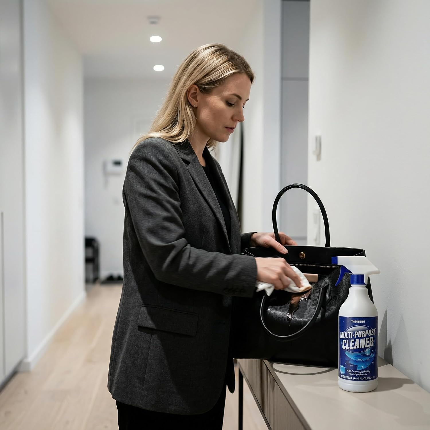Luxury Bag Liner & Interior Cleaner Spray for Handbags, Totes, Backpacks, Wallets | Removes Dirt, Light Stains & Handprints | Safe for Leather, Canvas, Fabric & Vinyl Interiors | 500ml | For Handbags, Totes, Backpacks, Wallets, Removes Dirt, Light Stains & Handprints