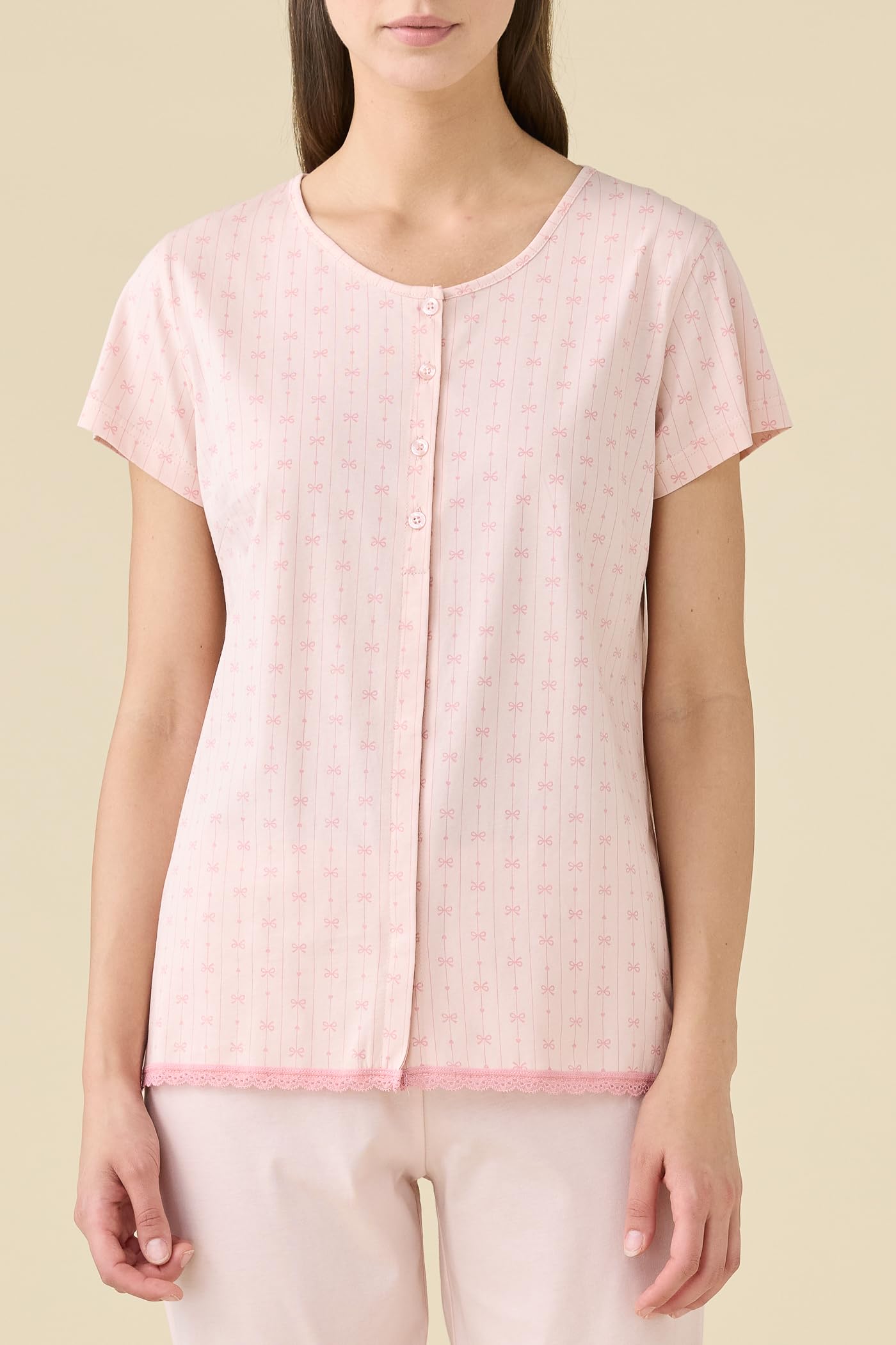 Noidinotte - Pigiama Donna Estivo in Cotone Articolo Romantic