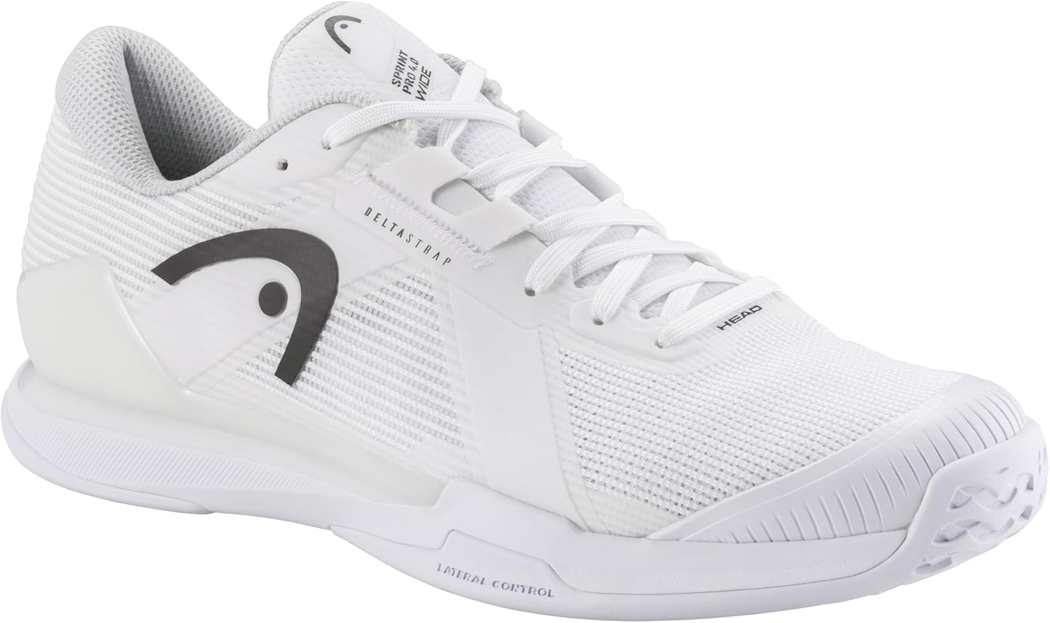 HEAD Sprint Pro 4.0 Men's Wide Tennis Shoe, White/Black, 8.5 Wide