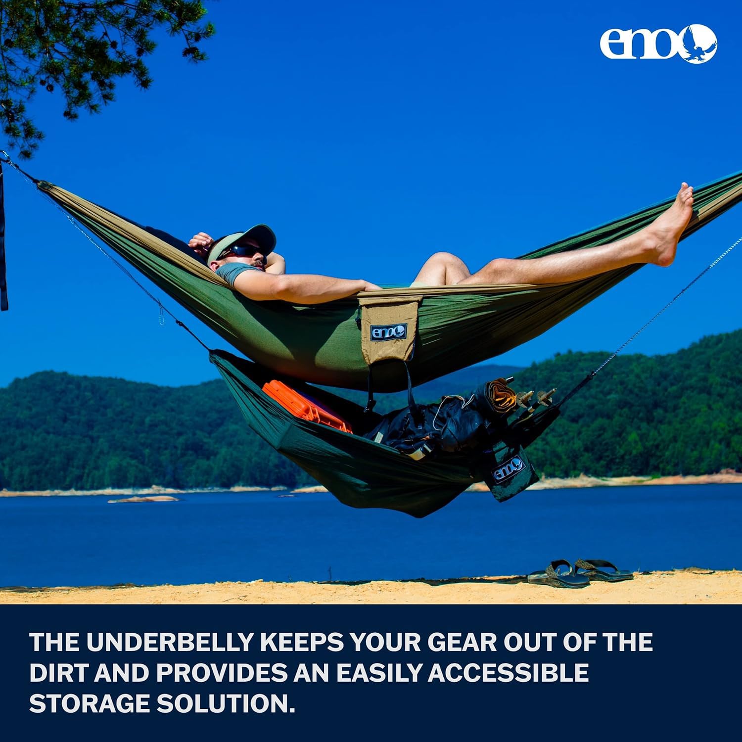 ENO, Eagles Nest Outfitters Underbelly Gear Sling, Hammock Accessory, Charcoal