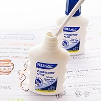 Vista 6 de BAZIC - Líquido de corrección (0.7 oz / 0.7 fl oz), aplicador de cepillo de espuma, corrector instantáneo, líquido de limpieza blanca (2/paquete), 1