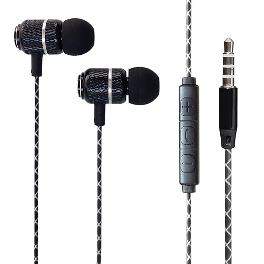 Galaxy a20e a20 / galaxy a40 / galaxy a10 a12 / galaxy a70 a71 - cuffie con microfono e auricolari remoti ad alta definizione [isolamento acustico] auricolari [bassi] audio stereo trasparente (nero)
