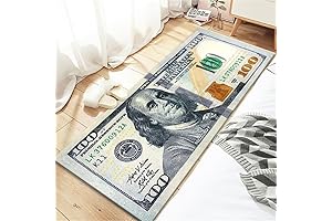 Currency Area Rug, $100 Bill Design - Indoor Outdoor Doormat