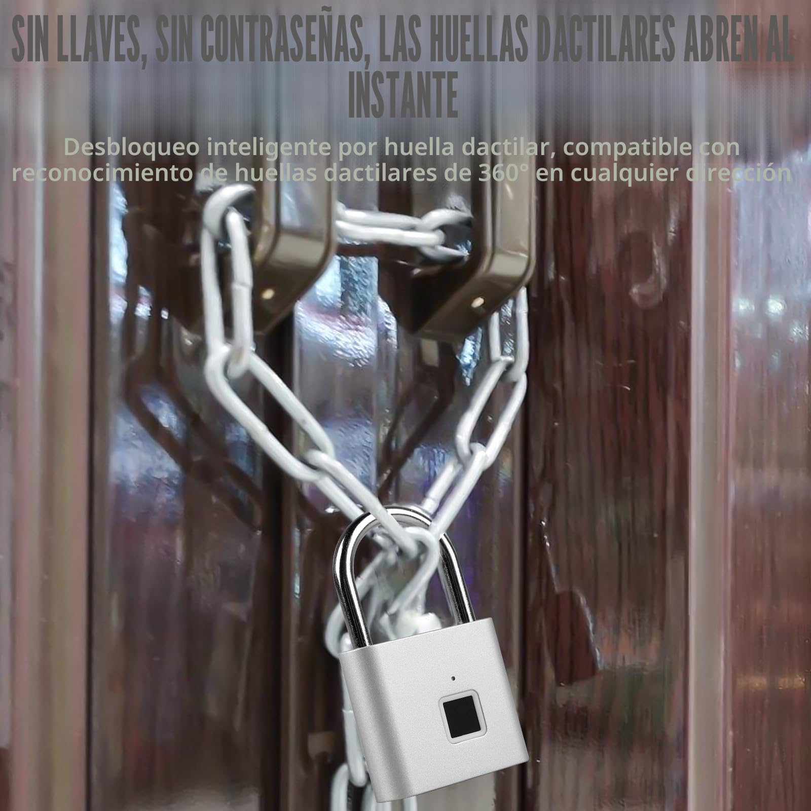 Candado de huellas dactilares con huella dactilar, resistente a la intemperie, bloqueo de huella digital de carga USB, candado con huella dactilar para gimnasio, equipaje, almacenes, taquilla