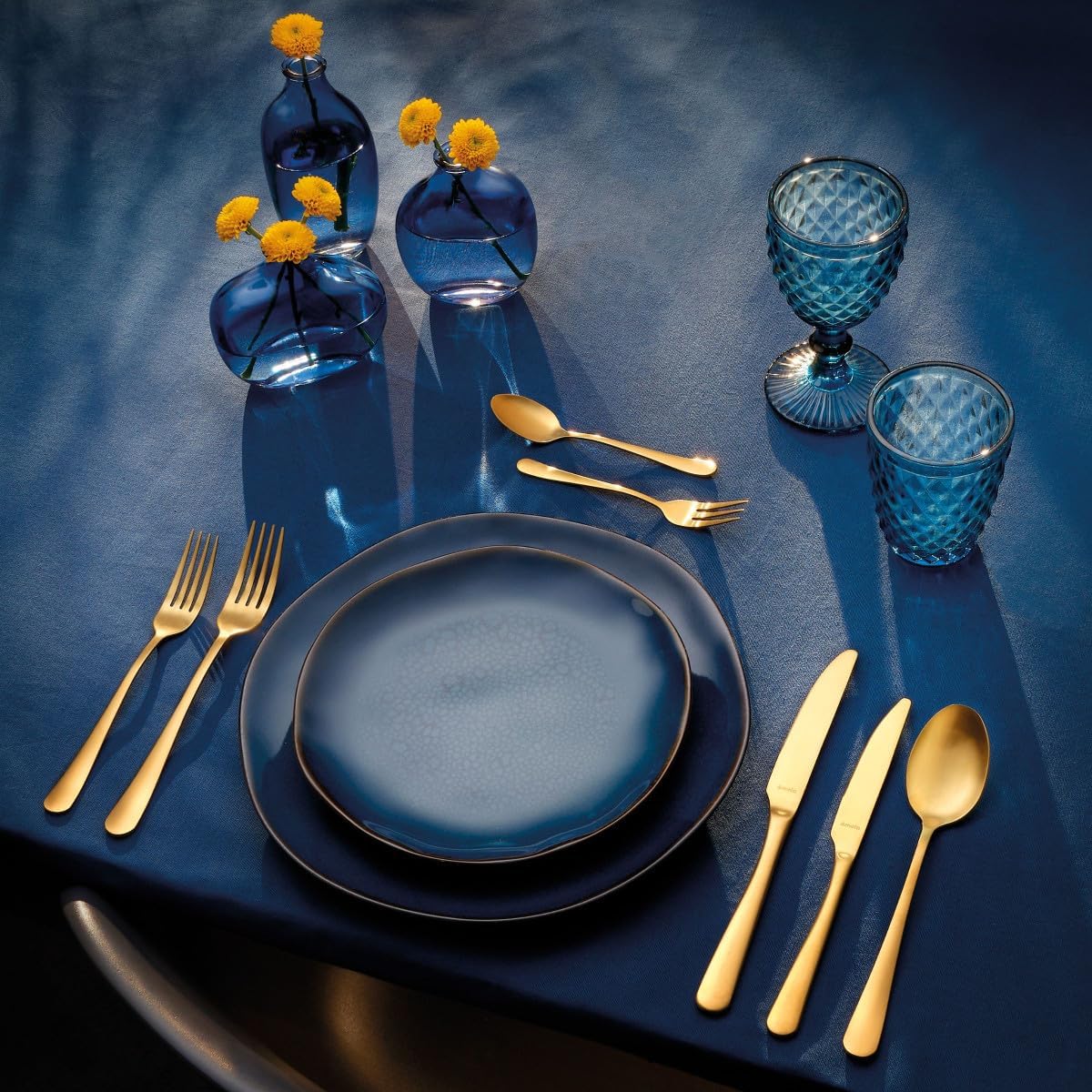 Austin 6-Piece Cake Set, Matte Gold