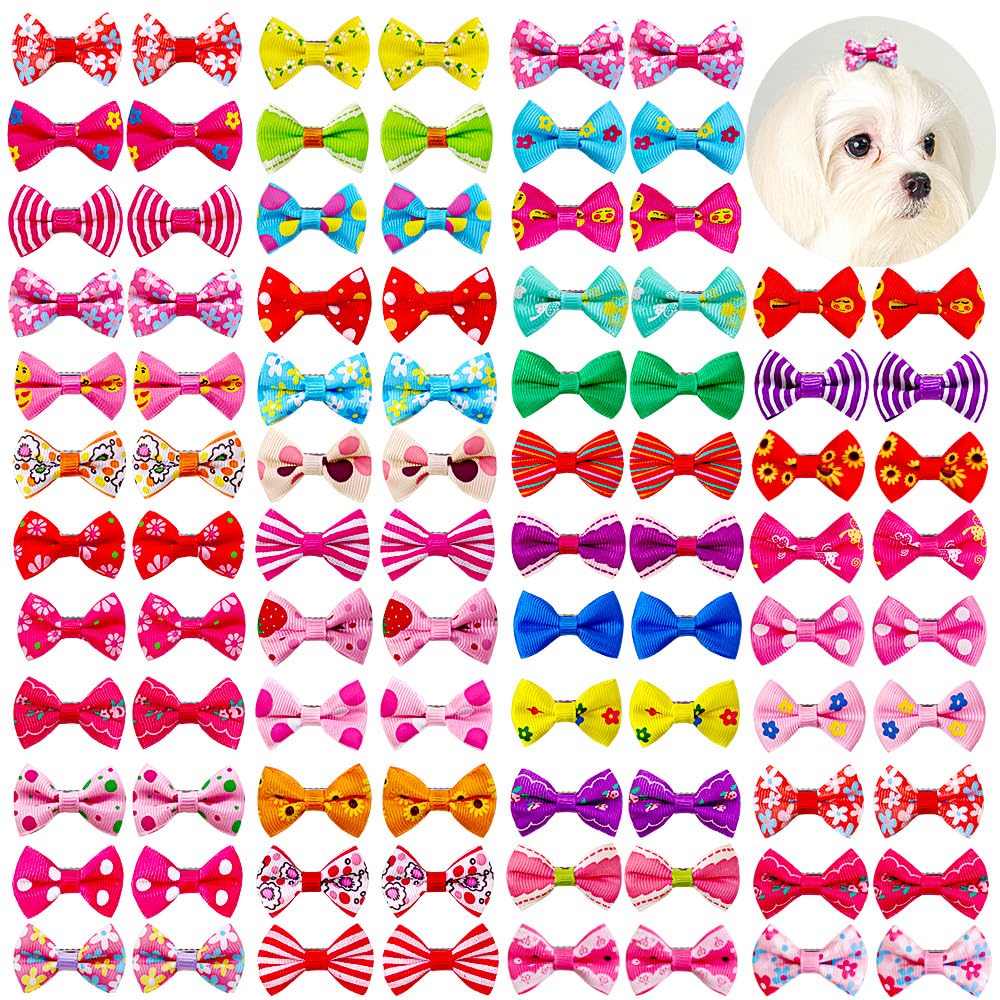 KUTKUT 40Pcs Assorted HandmadeDog Cat Hair Bows Small Dog Cat Bows with Metal Clips Handmade Grooming Clips (B0CLJ3R3P6) Amazon Price History, Amazon Price Tracker