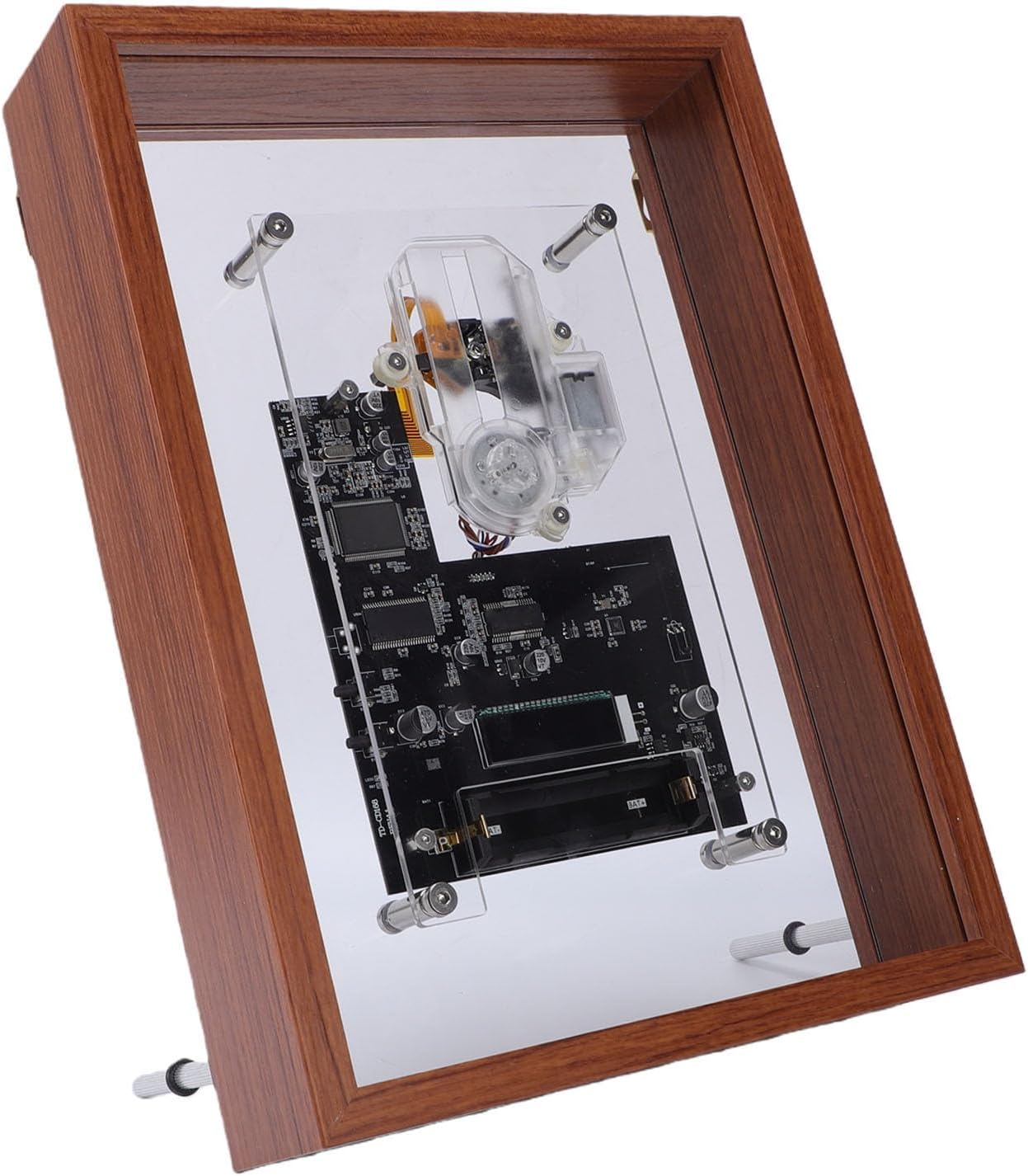 Retro Music Photo Frame CD Player, Wall Mount Desktop Bluetooth 5.0 with HiFi Sound Detachable Battery for Home Decor Gift