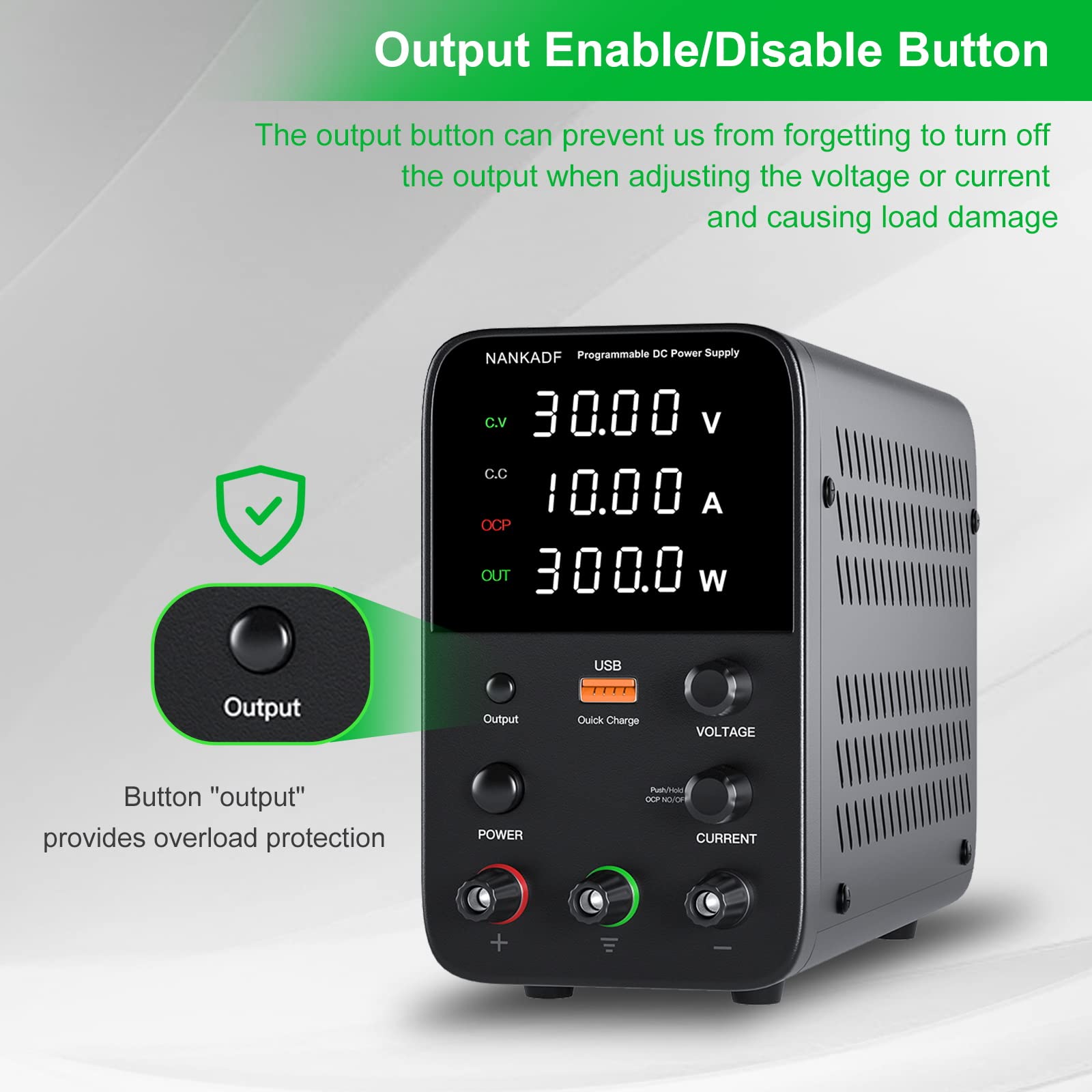 Buy DC Power Supply Variable, 30V 10A Bench Power Supply with 4Digits