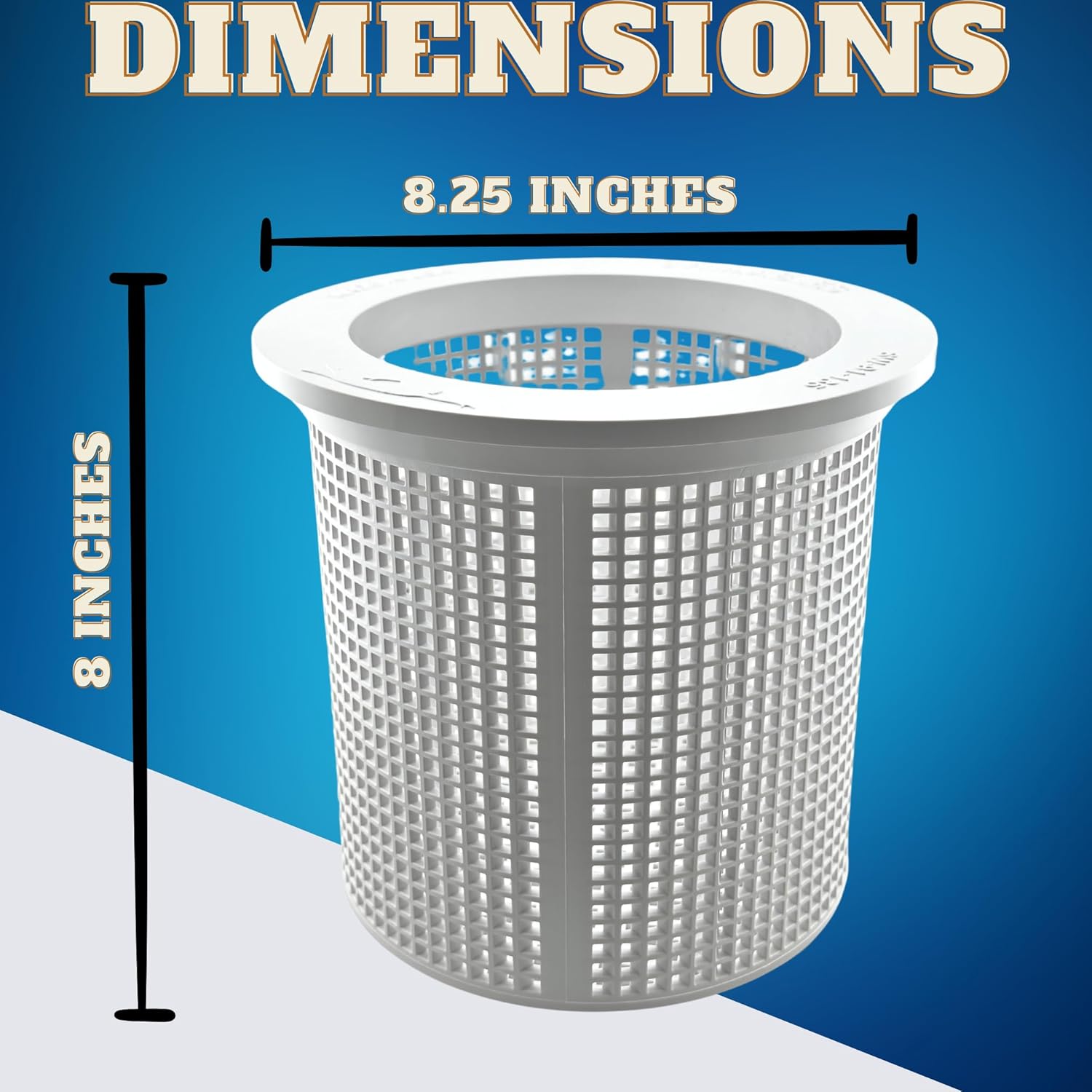 Swimables R38013A Pool Skimmer Basket for Inground Pool Compatible with Pentair American Admiral Skimmer Basket | Heavy Duty Pool Basket Skimmer | Made in USA