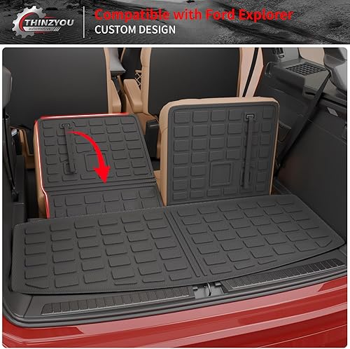 Vista 200 de Alfombrilla de carga compatible con Nissan Pathfinder 2022-2024 2025, forro de carga TPE para todo tipo de clima, accesorios Pathfinder 2023
