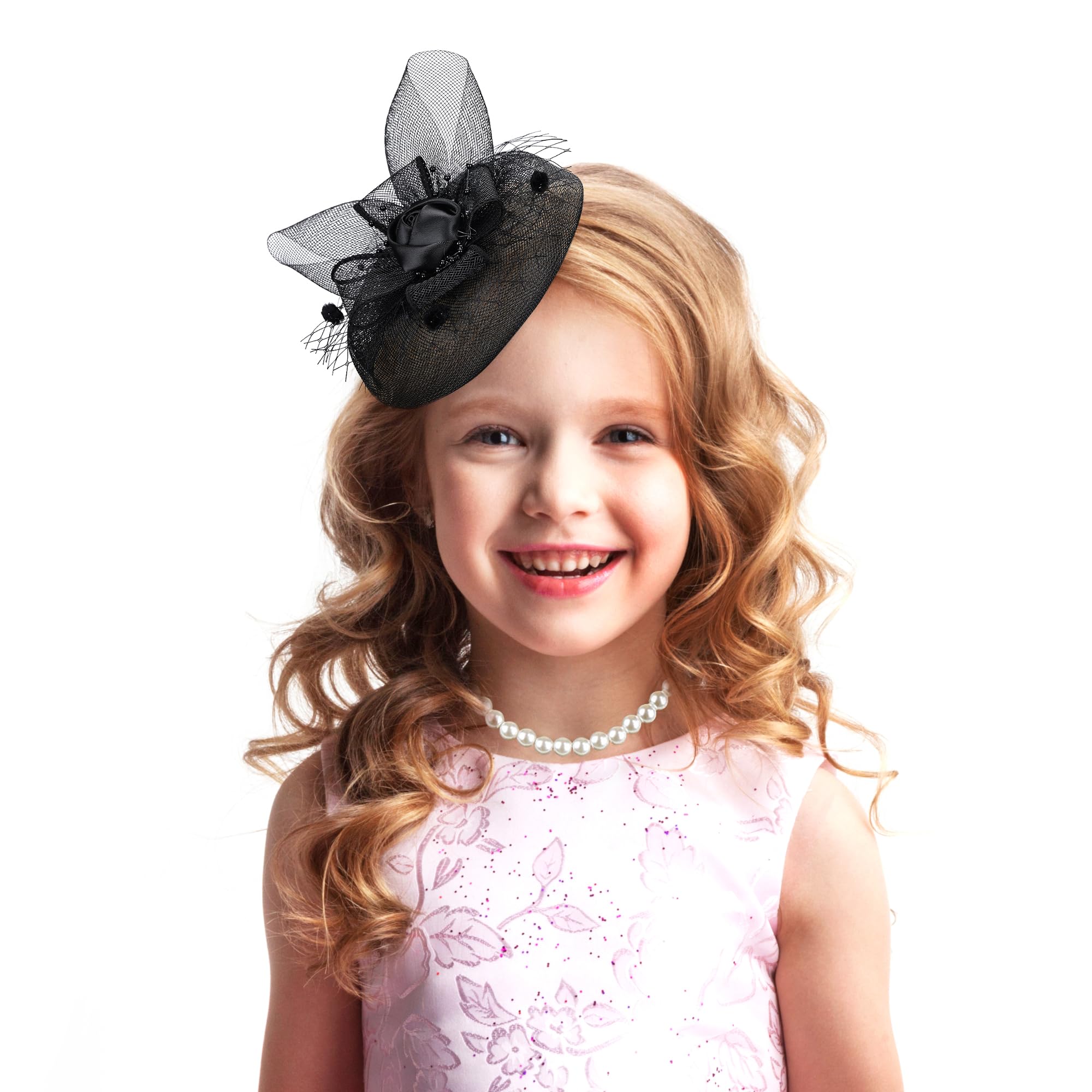 Amazon.com: Zinniday Girls Fascinators Derby Hat - Black  display picture 1
