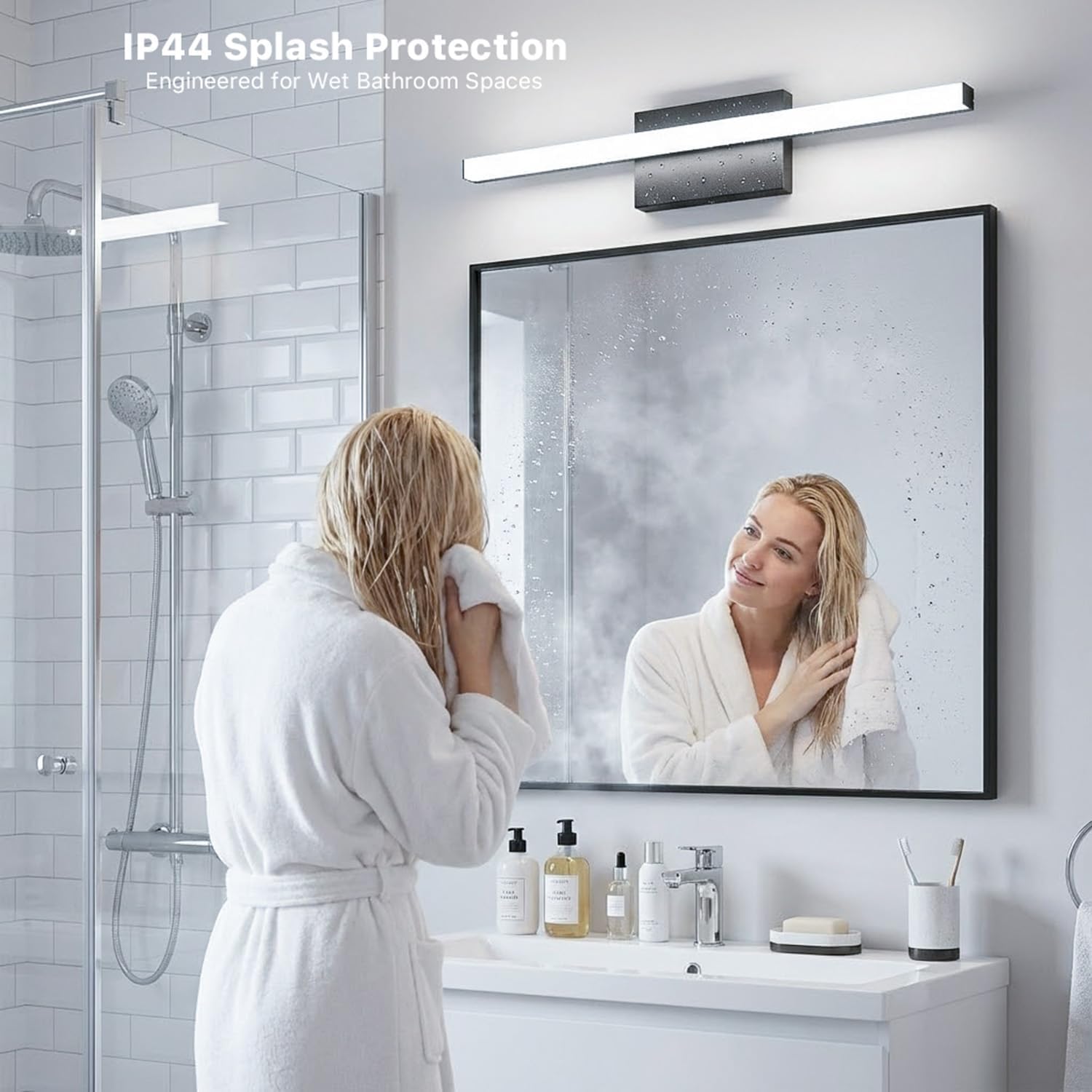 36Inch LED Bathroom Vanity Light Bar 5700K Dimmable Led Bathroom Light Over Mirror Modern Bath Wall Light Cool White ETL Certified 34W 2Pack