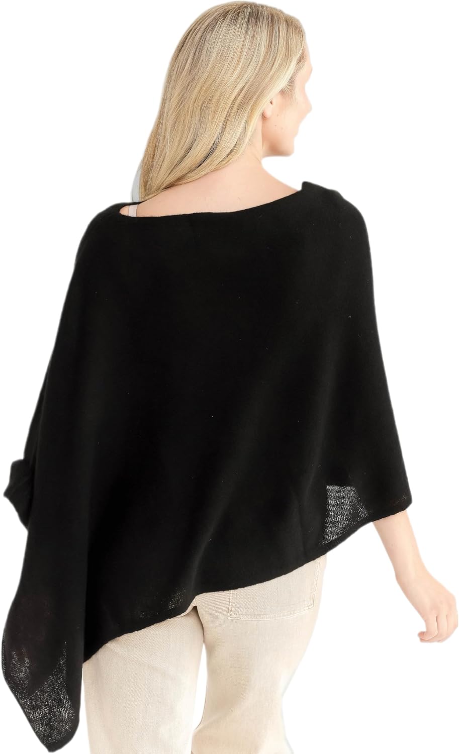 CLAUDIA NICHOLE Womens 100% Cashmere Dress Topper - Cashmere Poncho Wrap