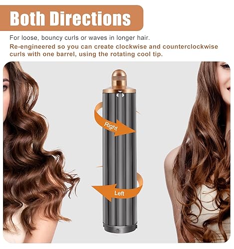 Miniatura 3 de Barriles rizadores de cabello largo de 1.6 pulgadas de 1.6 pulgadas para Dyson Airwrap Styler HS01 HS05, accesorios de fijación autorizadora