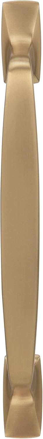 Amerock | Cabinet Pull | Golden Champagne | 5-1/16 inch (128 mm) Center to Center | Highland Ridge | 1 Pack | Drawer Pull | Drawer Handle | Cabinet Hardware