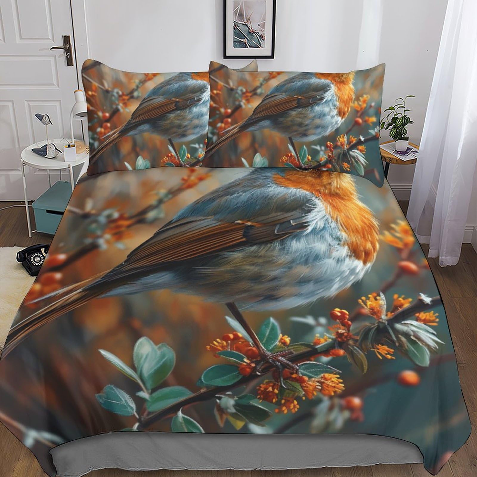 Ensemble de literie gothique doux oiseaux en microfibre, fini les parures rêches et ternes