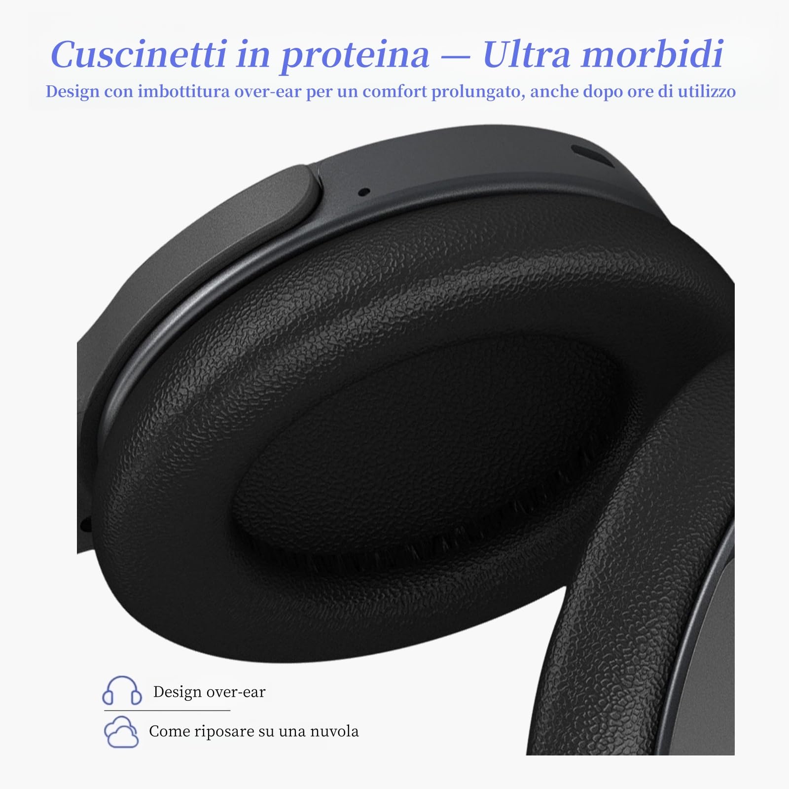 Cuffie TV Wireless per Anziani con Tasti Grandi, 15H Autonomia & 0 Ritardo, Base di Ricarica con Trasmettitore 2.4GHz, Cuffie Bluetooth Over-Ear, Compatibile con TV, Uscita Ottica Digitale/RCA/3.5mm