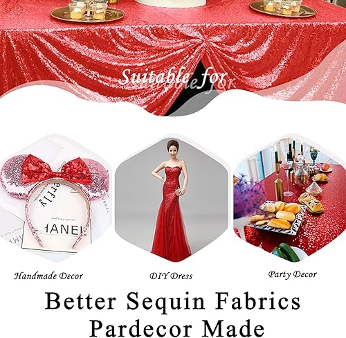 Vista 68 de Pardecor The Yard - Tela de malla con purpurina para coser, paño brillante (2 yardas, borgoña)