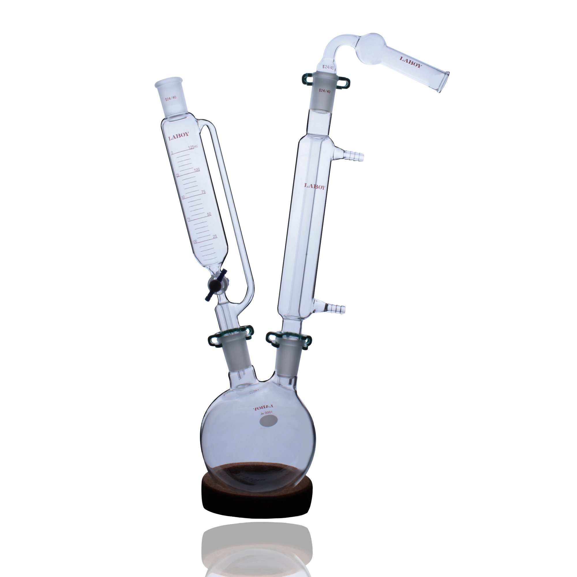Laboy cristal química orgánica laboratorio cristalería kit 8pcs