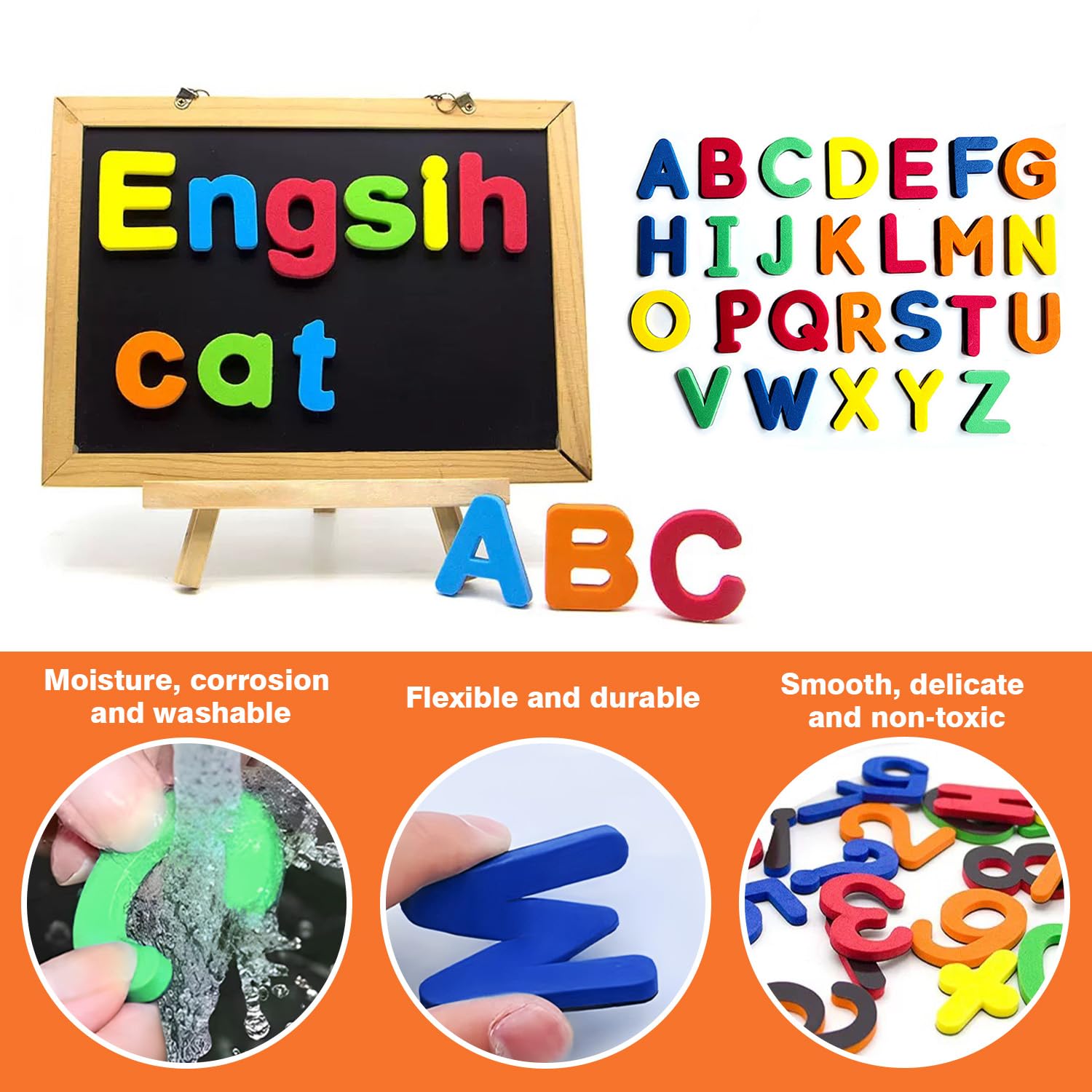 79 sztuk, kolorowe magnetyczne zabawki z alfabetem i cyframi, zabawki edukacyjne do nauki pisowni i liczenia, w tym litery, cyfry, symbole