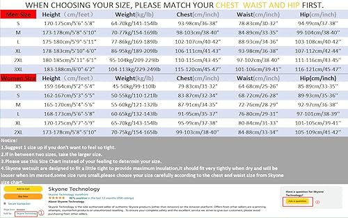 Miniatura 2 de Wet Suits for Women Men Full Body 3MM Neoprene Wetsuit Diving Suit in Cold Water, Long Sleeves Front Zip Scuba Wetsuits One Piece Thermal Swimsuit