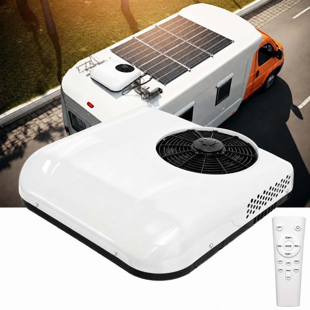 Klimatyzator Dachowy 12V/24V do Przyczepy z Grzaniem i Chłodzeniem White12V