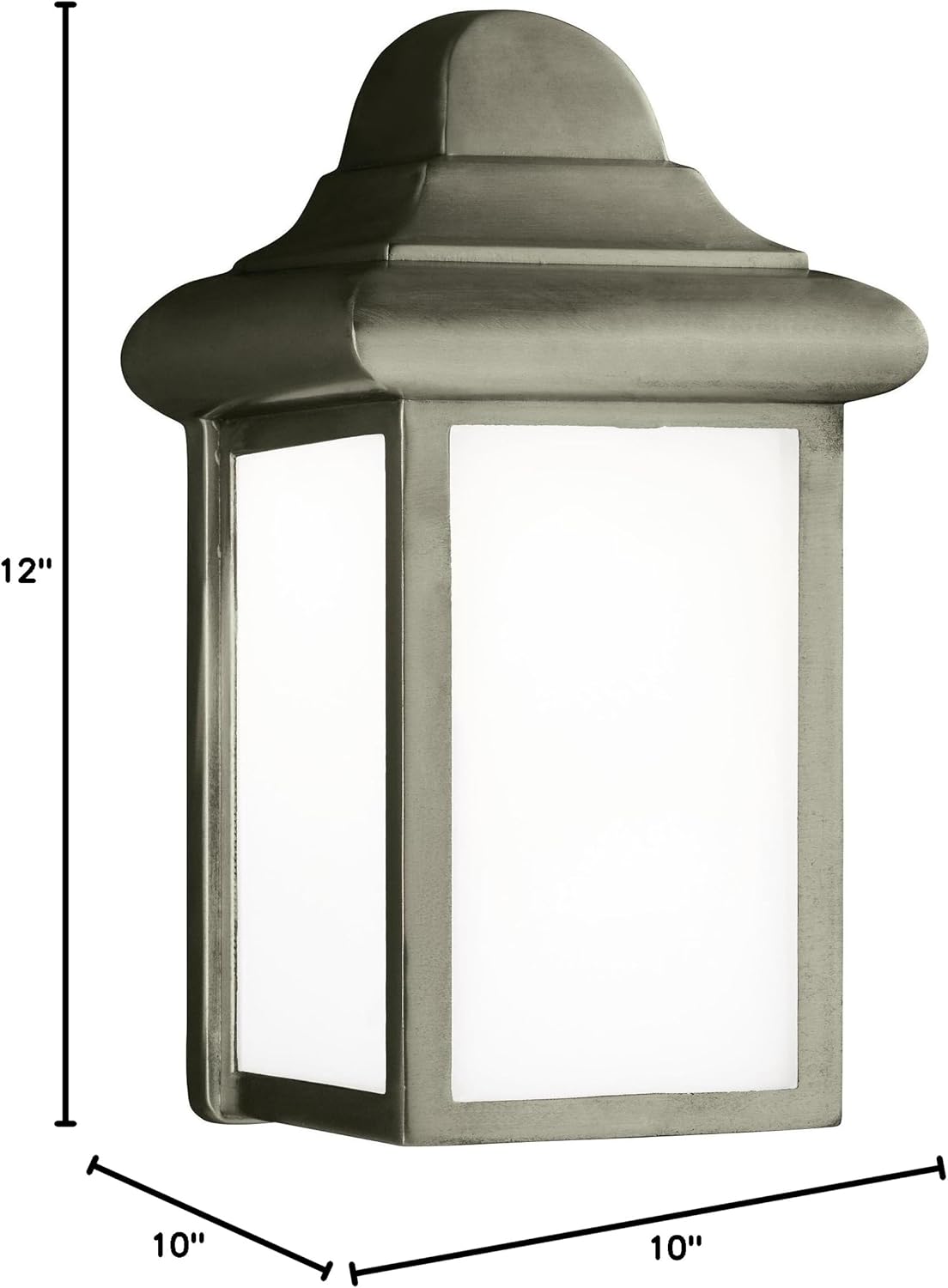 Sea Gull Lighting 8988EN3-155 Mullberry Hill One-Light Outdoor Wall Lantern, Pewter Finsh