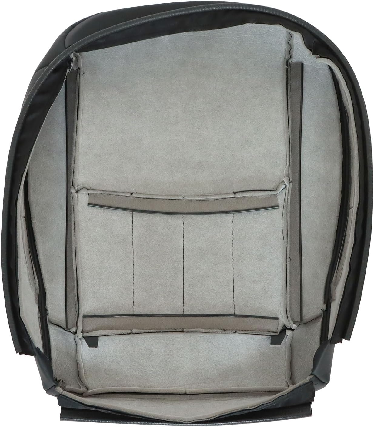 SecosAutoparts Driver & Passenger Side Bottom Replacement Perforated Black Leather Black Line Seat Covers Compatible with Mercedes-Benz C280 2006 2007