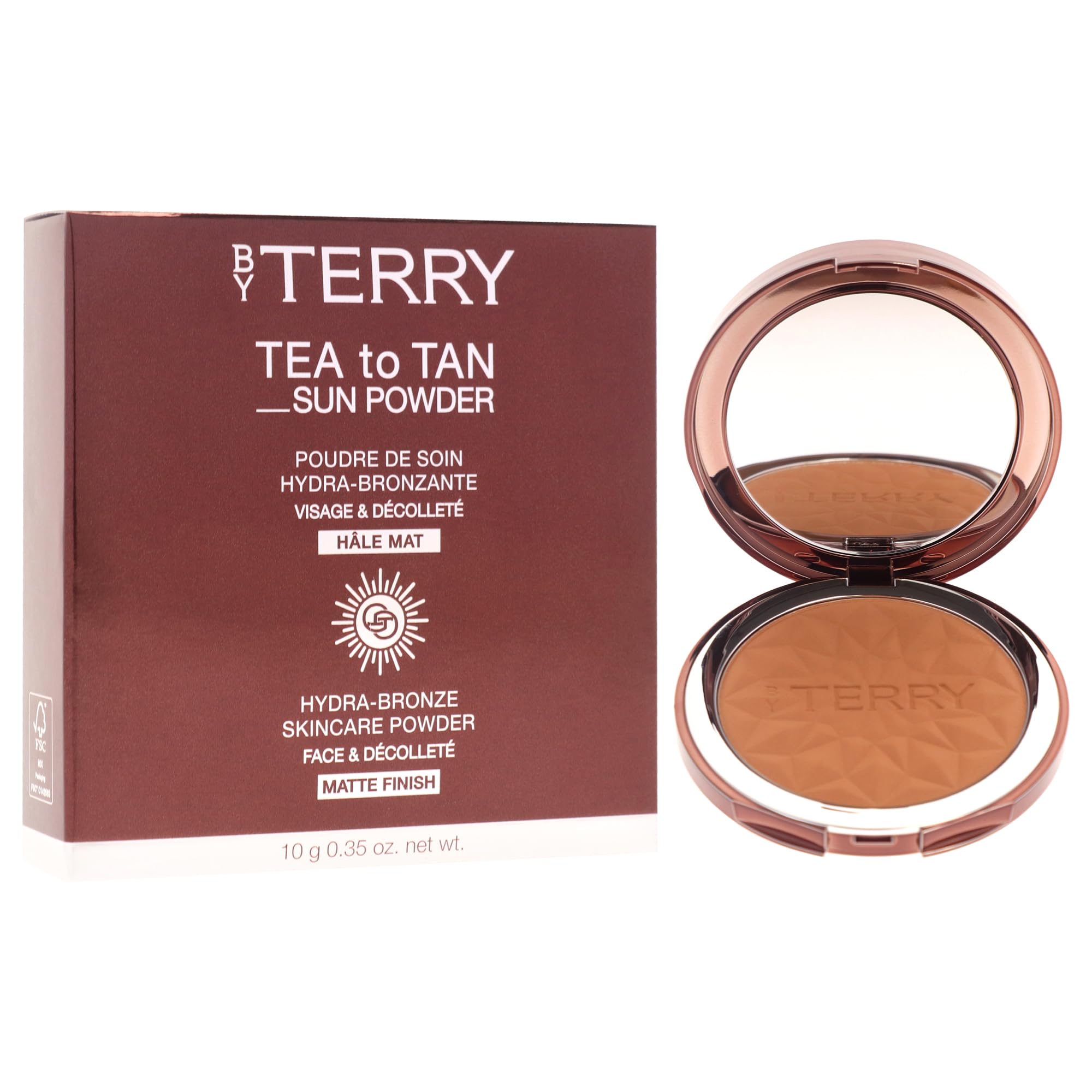 Tea To Tan Sun Bronzer Bronzer - Feuchtigkeitsspendendes und geschmeidiges Bronzing mit veganer Formel für Hautpflege, 2 Töne Medium Bronze