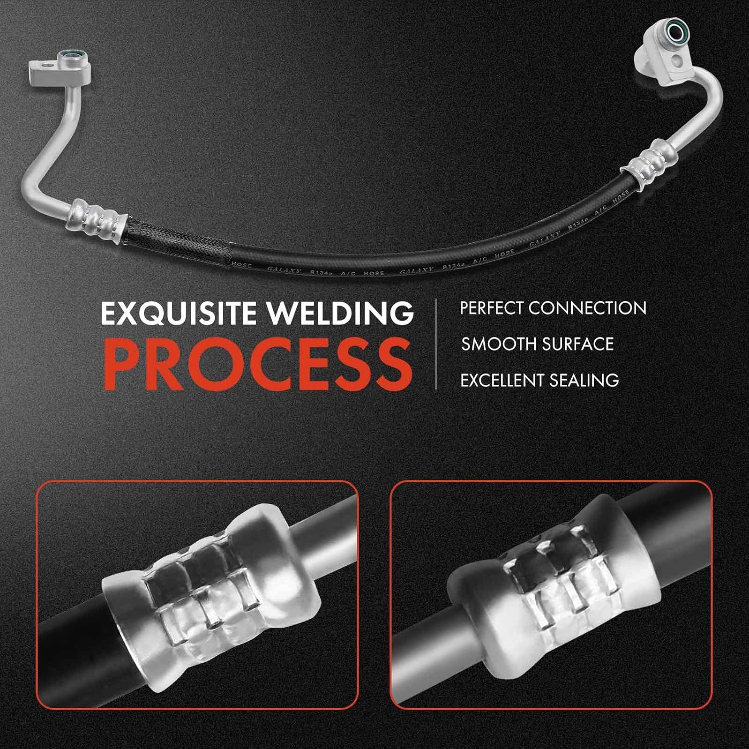 A-Premium A/C Discharge Line Hose Assembly Compatible with Ford Escape, 2013 2014 2015 2016, 1.6L, Compressor to Condenser