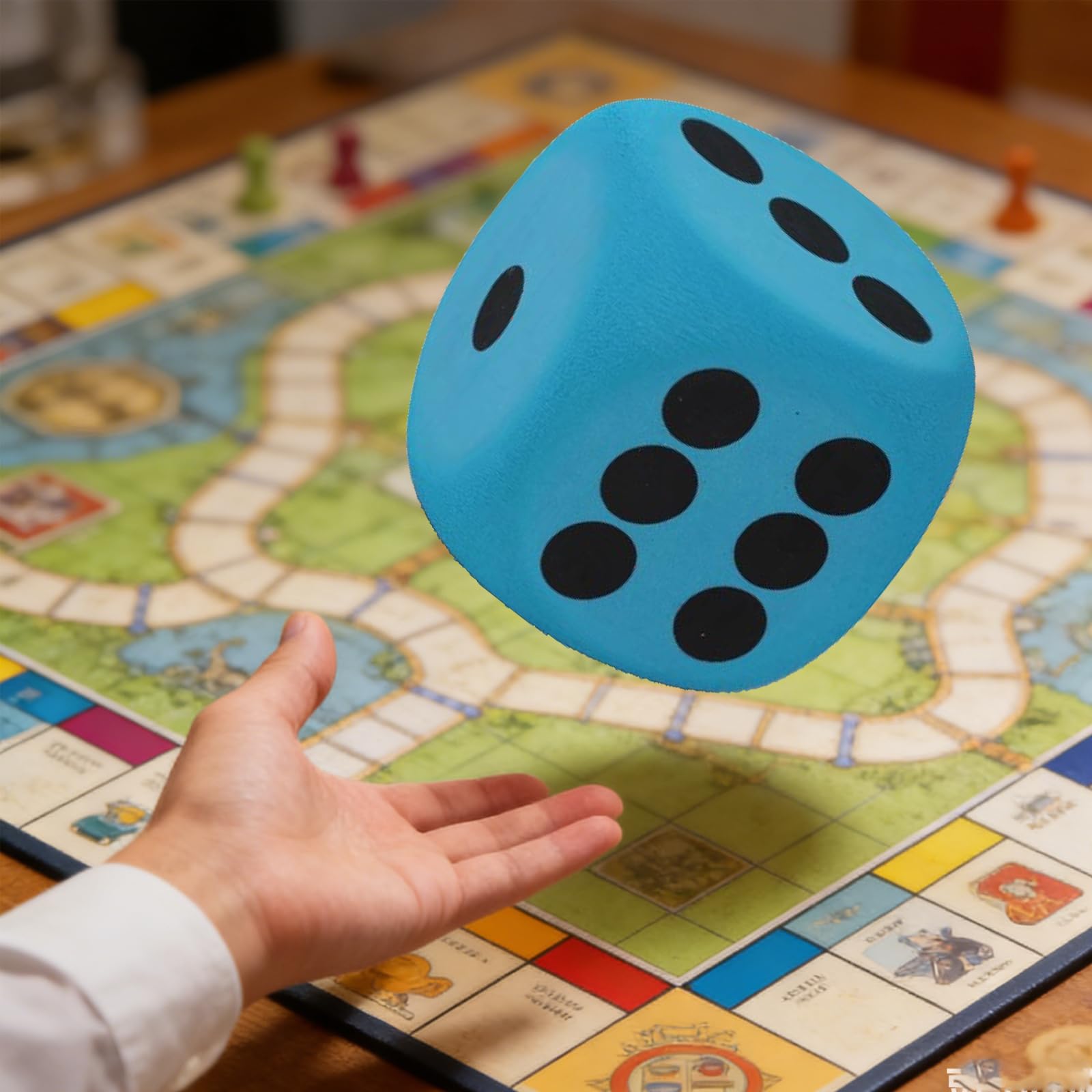 3pcs Large Dice Set, 6cm Rounded Corners Large Foam Dice, With Numerical Dots Giant Foam Dice - Image 4