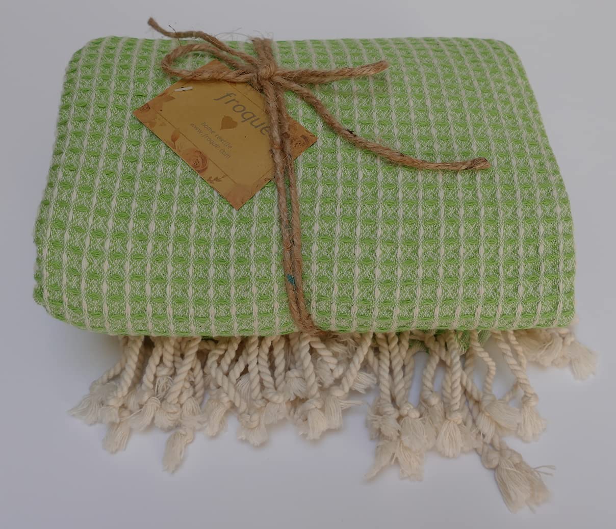 Turkish Waffle Beach Towel Cotton, Prewashed, 36 x 72 Inches | Lightweight, Soft, Super-Absorbent, Quick-Drying Turkish Bath Towel for SPA, Beach, Pool, Gym and Bathroom (Green Anatolia)