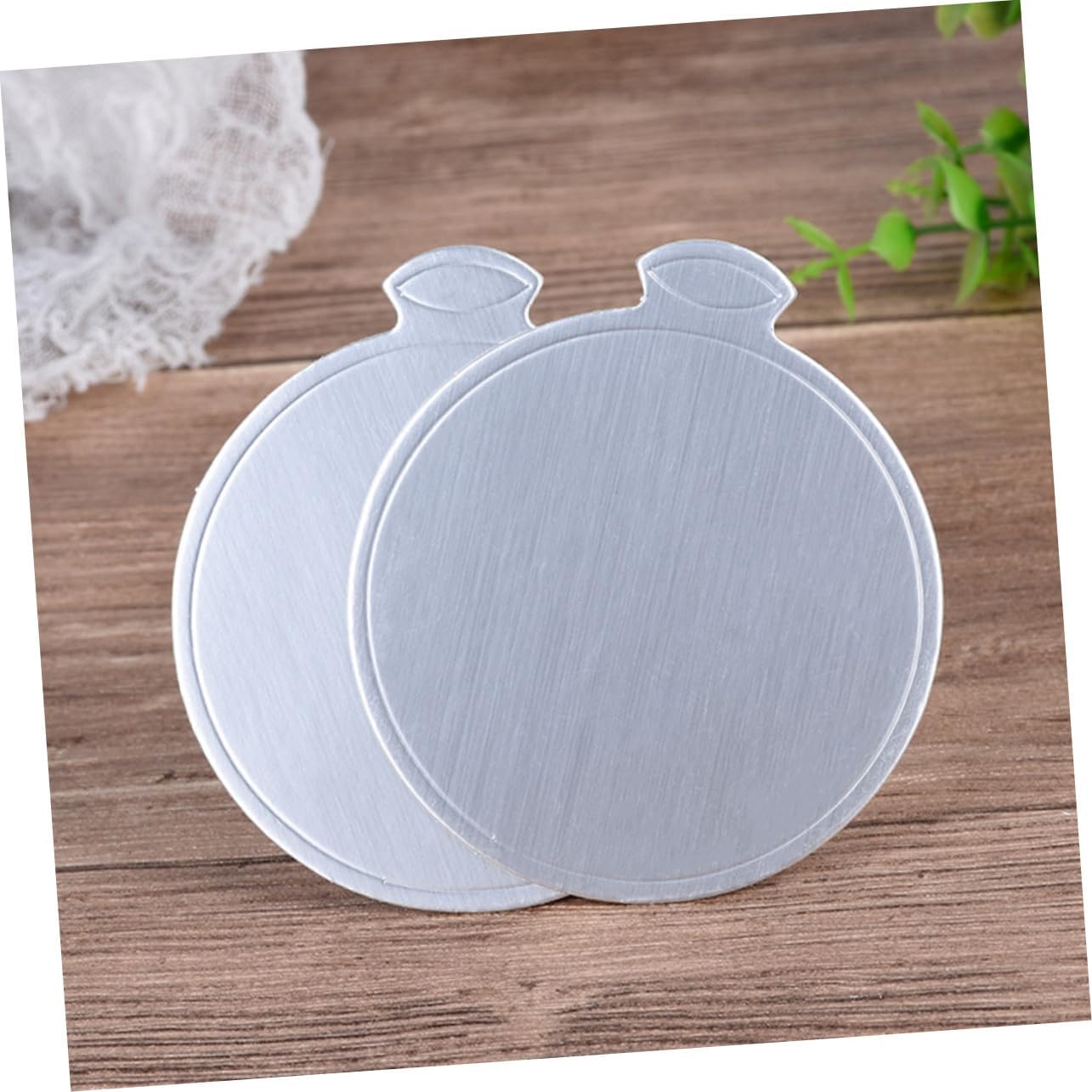 100pcs Silver Round Cake Serving Base Disposable Mousse Tray for Cupcakes Cardboard for Weddings Birthdays and Parties