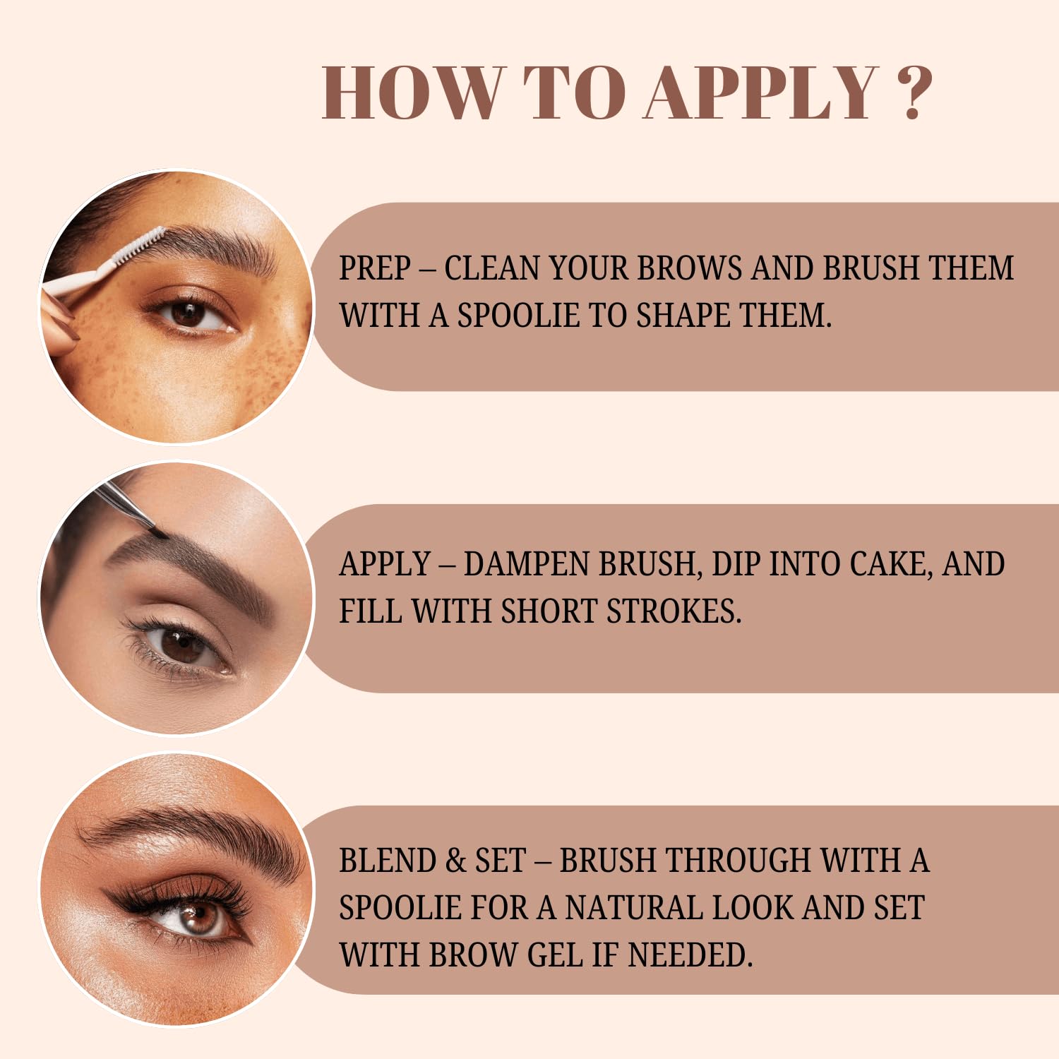 Lakyou Beauty Eyebrow Cake(Enhancer) | Comes With 4 Natural Shades And A Dual Side Brush one side angel and A Spoolie | Wterproof | 16g 6 71OV5NLFdOL. SL1500