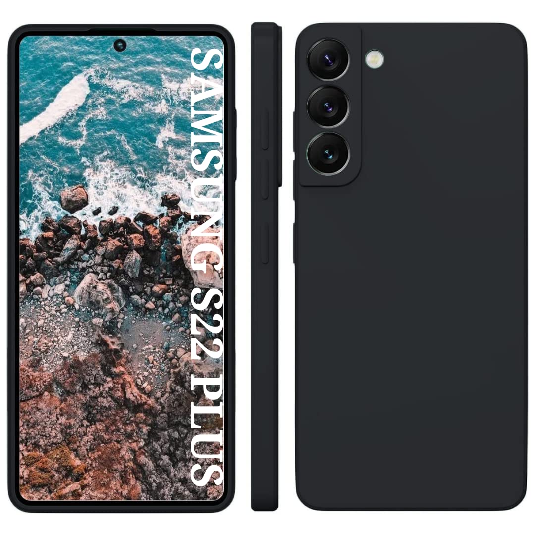 LOXXO® Liquid Silicone Case with Microfiber Cushioning Compatible for Samsung Galaxy S22 Plus 5G Shockproof Slim Back Cover, Gel Rubber Full Body Protection (Black) (B0B4WGFDBT) Amazon Price History, Amazon Price Tracker