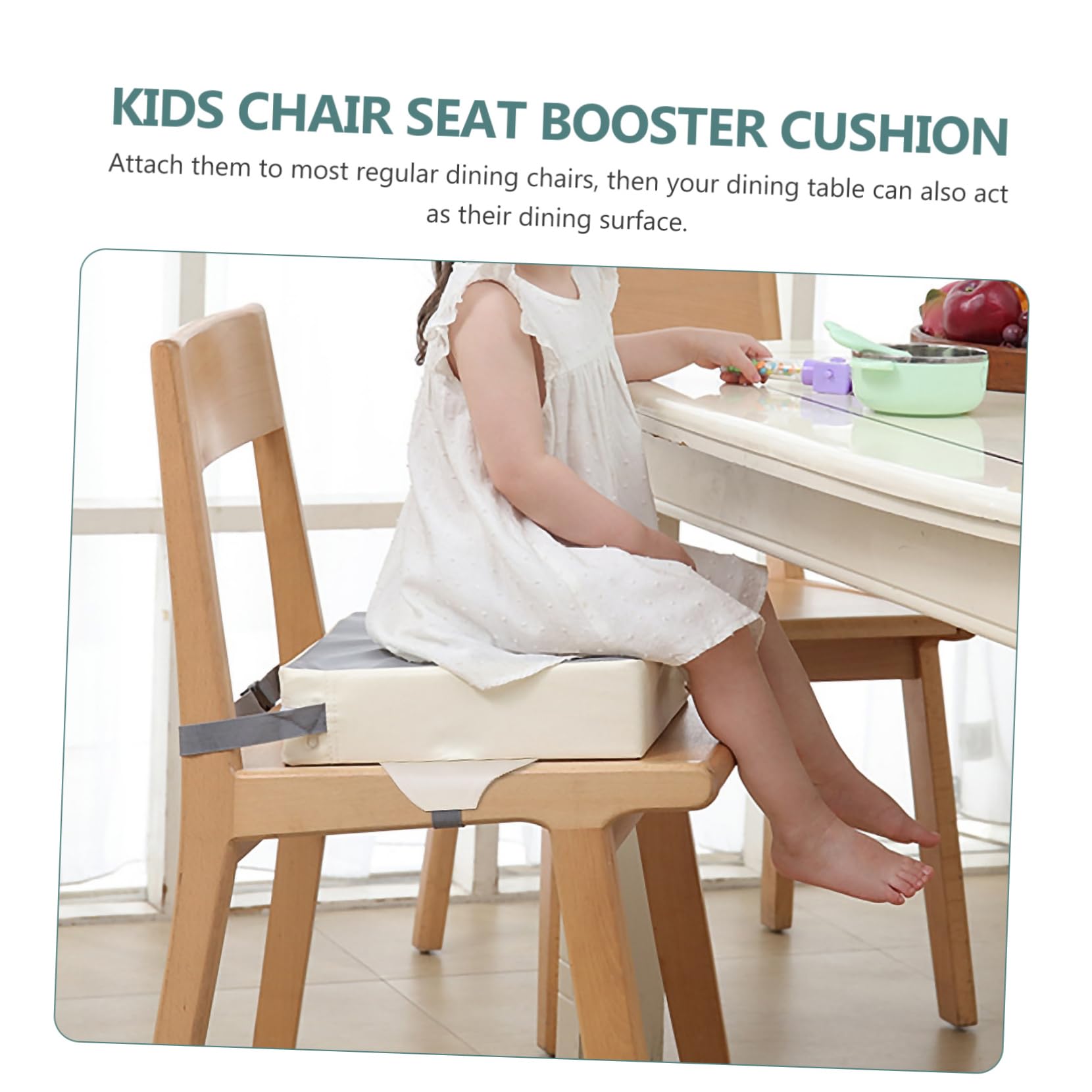 Toddmomy Cojín Elevador Para Silla De Comedor Infantil Antideslizante De Algodón y Lino Diseño De Cartoon Para Asiento Elevador De Cómodo y Transpirable Para Usar La Mesa