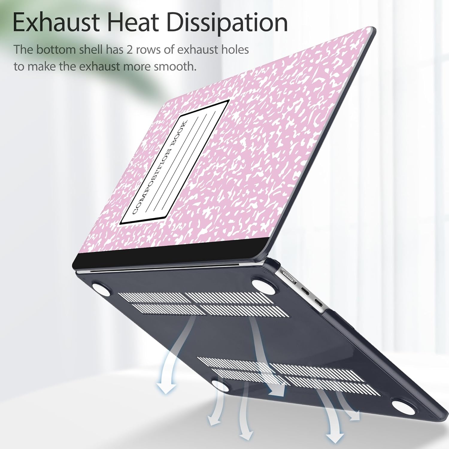 Tuiklol for 2025 2024 2023 MacBook Air 15 inch Case M4 M3 M2 Chip, Model A3241 A3114 A2941 Hard Shell Case with Keyboard Cover & Screen Protector for MacBook 15.3'' Cover, Composition Book - Image 4