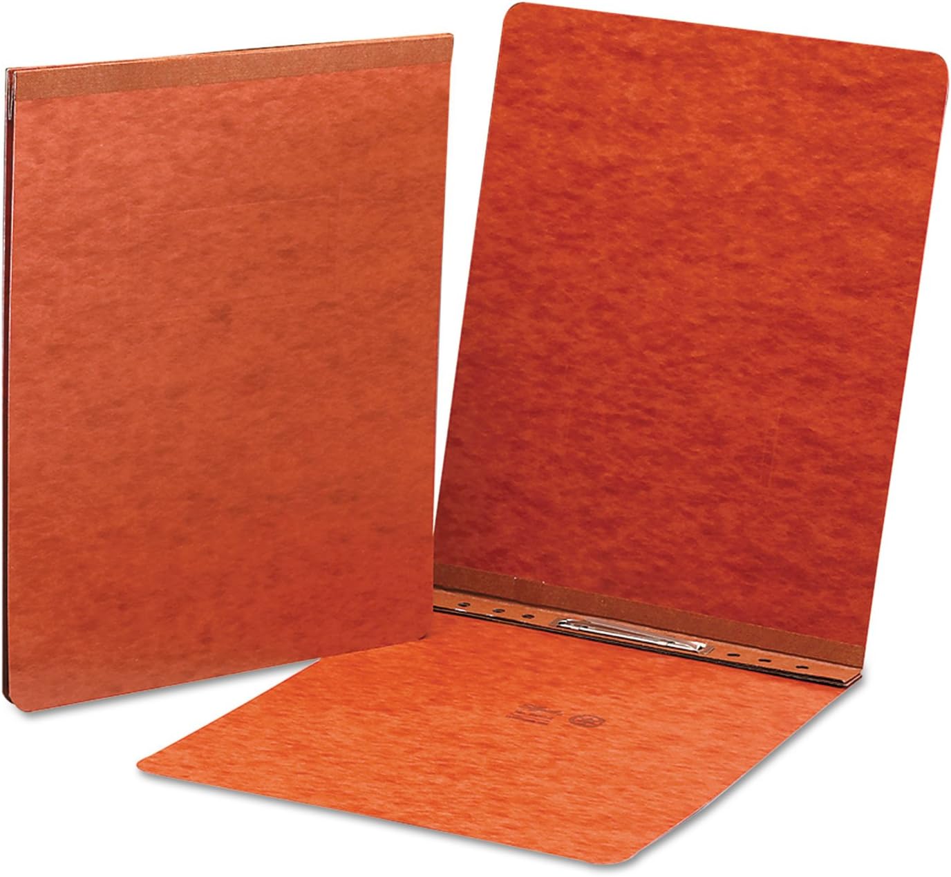 Smead PressGuard Report Cover, Metal Prong Top Fastener with Compressor, 2" Capacity, Letter Size, Red, 25 per Box (81724)