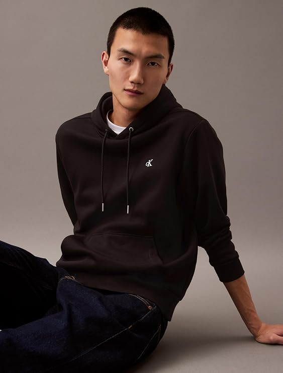 Calvin Klein Men's Monogram Logo Fleece Hoodie