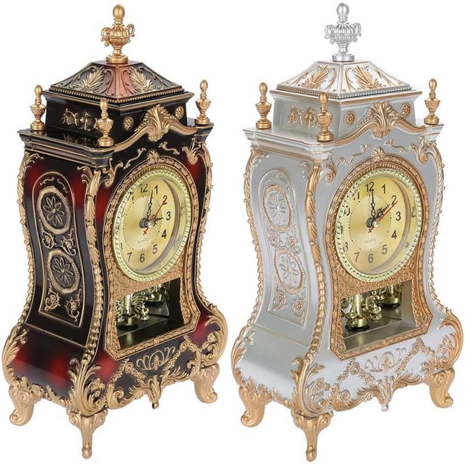 JJZXD デスクレトロな目覚まし時計ビンテージクロッククラシックロイヤリティ座り室テレビキャビネットインペリアルヨーロッパの創造的 IN-12  ニキシー管時計、スマートニキシー時計、クリエイティブデジタル時計、複数の背景ライト効果、アプリとリモコン、部屋のデスク ...