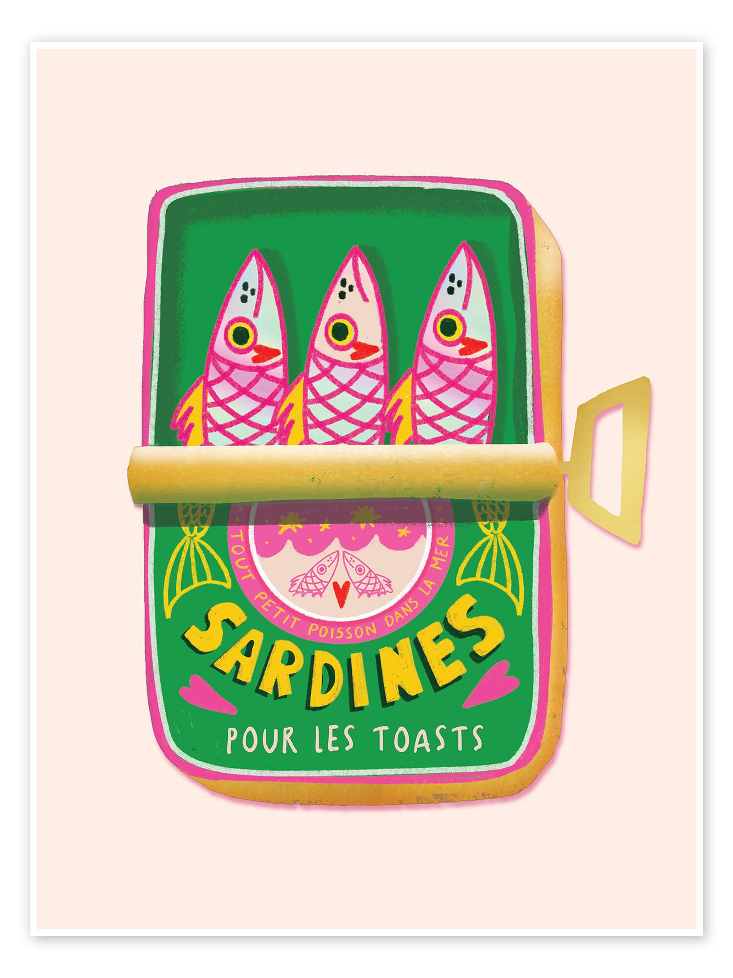 Sardines pour les toasts Plakat