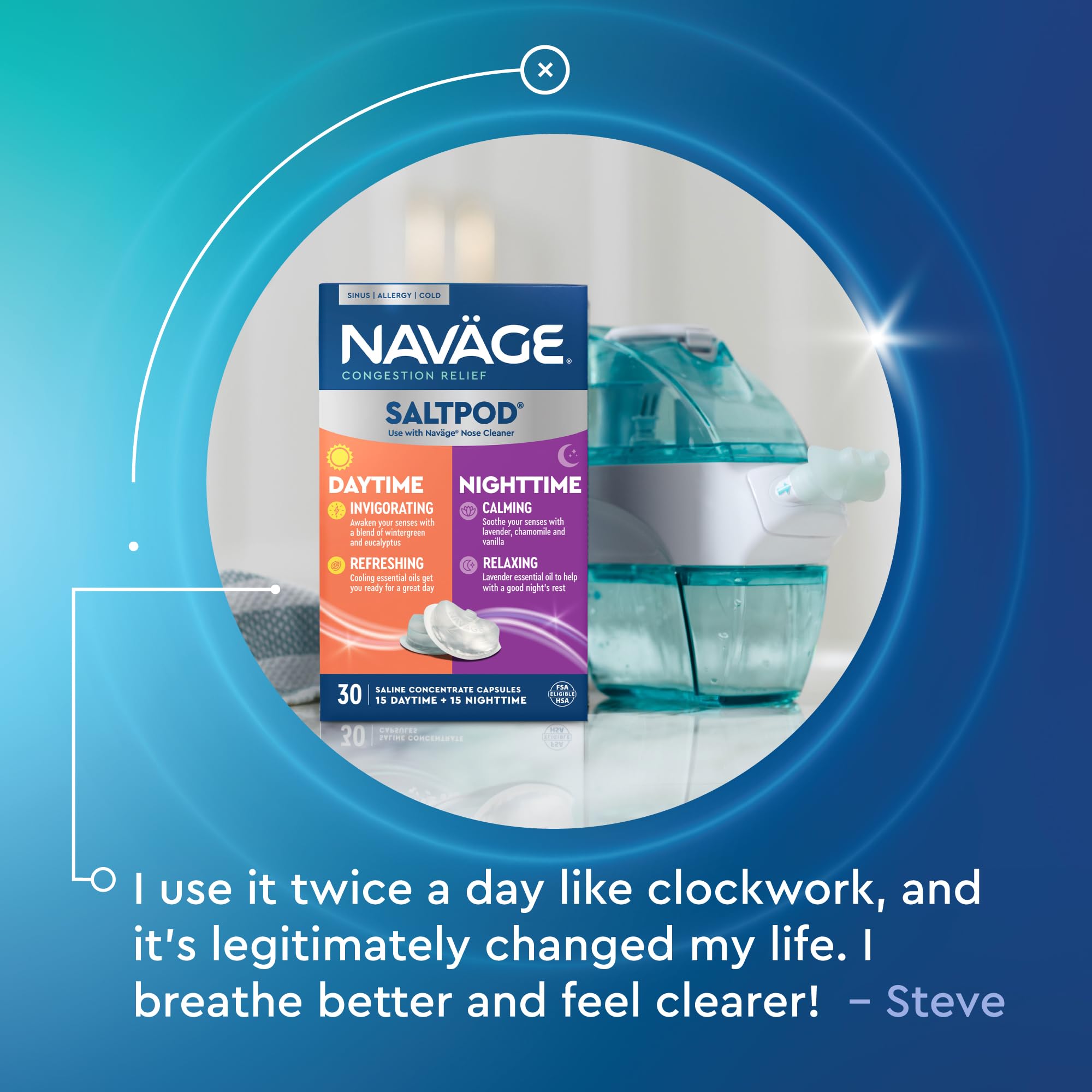 Navage® SaltPods Refills, Daytime & Nighttime, 30-Pack (15 Each Variety) — Amazon image 7