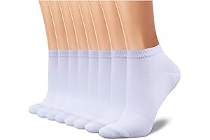 Women No Show Socks, 8 Pairs Ankle Socks Non Slip Low Cut Casual Socks