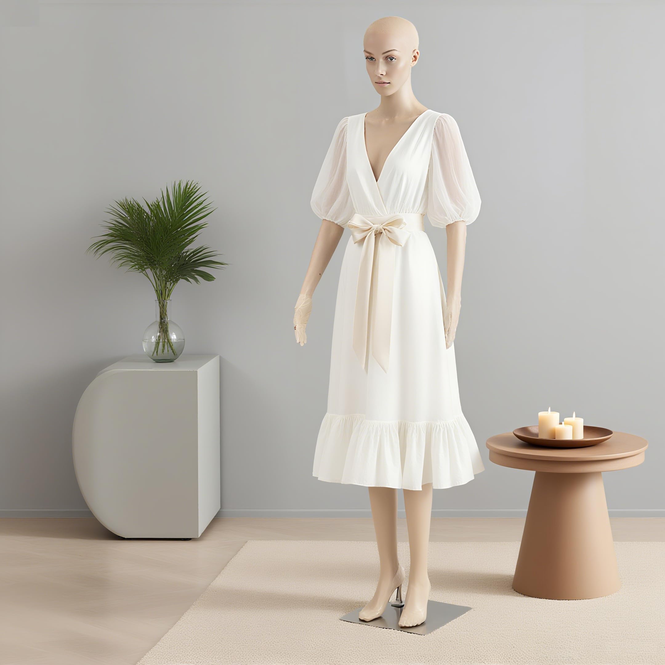 Bigacc Female Mannequin Torso Dress Form Body, Adjustable Manikin Stand Dress Form Dress Model Dressmakers Plastic Realistic Display Mannequin with Metal Base 69 Inch (69 inch)